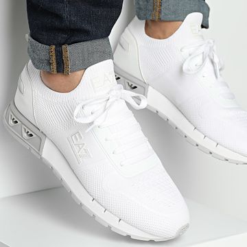 EA7 Emporio Armani - X8X171-XK373 Scarpe da ginnastica bianche grigio ghiacciaio