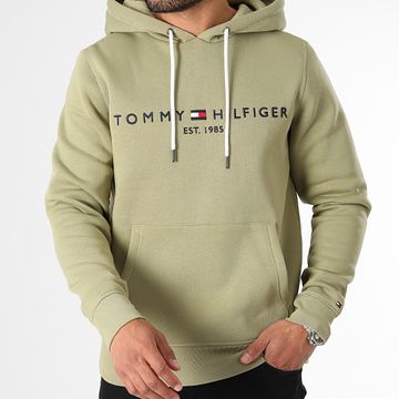 Tommy Hilfiger - Felpa con cappuccio Tommy Logo 1599 Verde Khaki