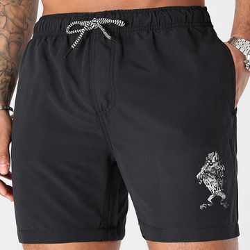 Looney Tunes - Pantaloncini da bagno Taz Graffiti Army Nero