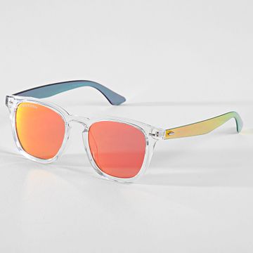 Urban Classics - Occhiali da sole trasparenti rosso-arancio