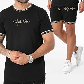 Project X Paris - Set di maglietta e pantaloncini da jogging 2310019 2340019 Nero Beige