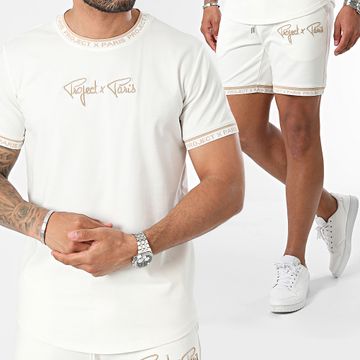 Project X Paris - Set di maglietta e pantaloncini da jogging 2310019 2340019 Beige chiaro