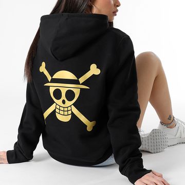 One Piece - Mugiwara Felpa con cappuccio da donna Oro nero