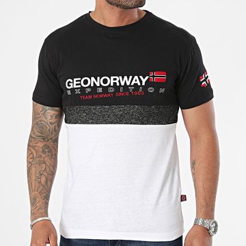 Geographical Norway - Jdouble Tee Shirt Nero Bianco