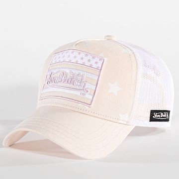 Von Dutch - Cappello Trucker Star Beige Bianco