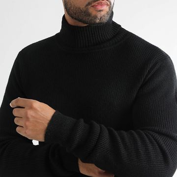 LBO - Maglione a collo alto lavorato a maglia 1260 nero