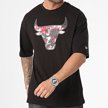 New Era - Maglietta oversize Large Infill Chicago Bulls 60502658 Nero