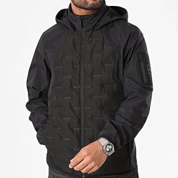 BOSS - Giacca Leo con cappuccio e zip 50522390 Nero