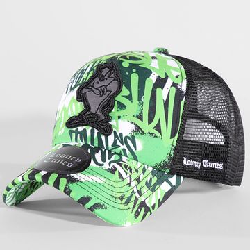Looney Tunes - Cappello Taz Graff Trucker Verde Nero
