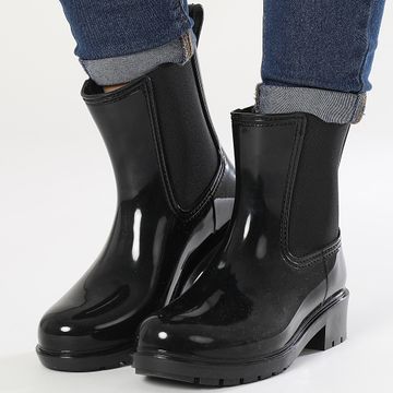 Tommy Hilfiger - Stivali Chelsea Donna Flag Rainboot 8213 Nero