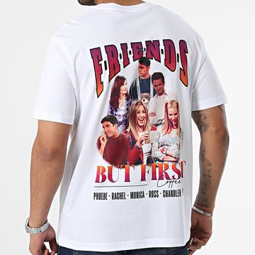 Friends - Tee Shirt Oversize Grande Ma Prima Caffè Indietro Bianco