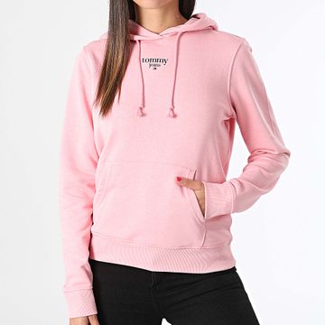 Tommy Jeans - Felpa con cappuccio donna Essential Logo 8378 Rosa