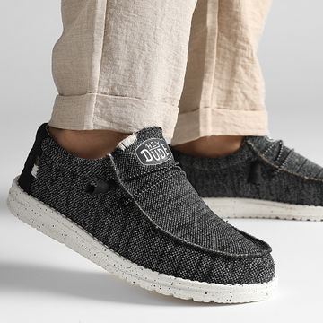 Hey Dude - Mocassini Wally Sox Stitch Bianco Nero