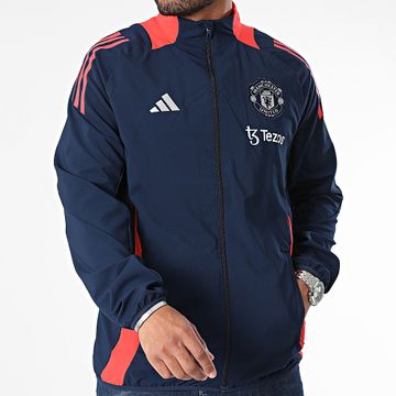 Adidas Sportswear - Giacca con zip Manchester United IT2001 blu navy