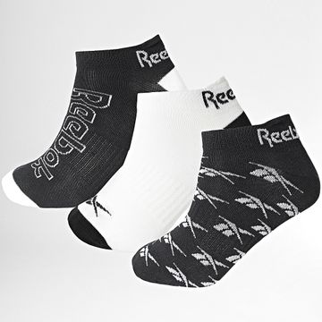 Reebok - Confezione da 3 paia di calzini invisibili R0370 nero bianco