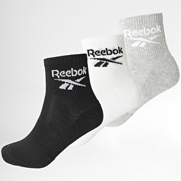Reebok - 3 paia di calzini R0427 Bianco Grigio Heather Nero
