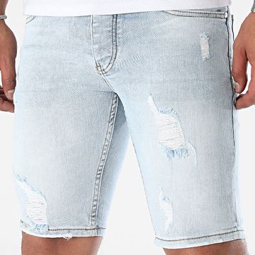 Classic Series - Pantaloncini di jeans con lavaggio blu