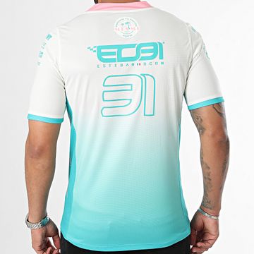 Kappa - Maglia Ocon Alpine F1 38242KW Bianco Turchese Offset