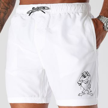 Looney Tunes - Pantaloncini da bagno Angry Taz Bianco