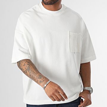 2Y Premium - T-shirt oversize con tasca bianca