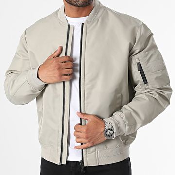 Calvin Klein - Giacca bomber Hero Beige in senape riciclata
