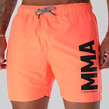 Super Prodige - Pantaloncini da bagno MMA Arancione Fluo Nero