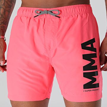 Super Prodige - Pantaloncini da bagno MMA Rosa Fluo Nero