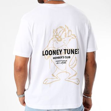 Looney Tunes - Tee Shirt Oversize Large Summer Tee Taz White Beige