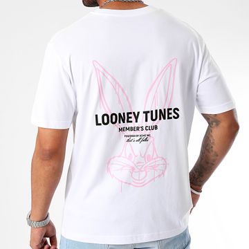 Looney Tunes - Tee Shirt Oversize Large Summer Tee Bug White Pink