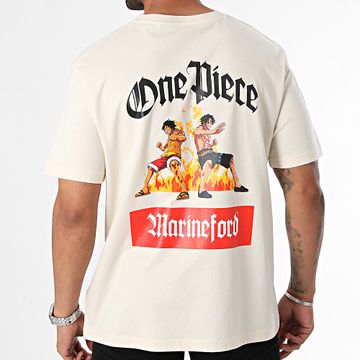 One Piece - Maglietta oversize Marineford Beige