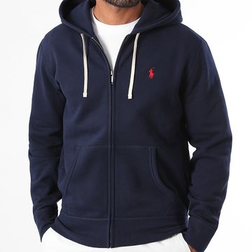 Polo Ralph Lauren - Original Player Felpa con zip e cappuccio blu navy