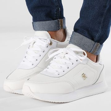 Tommy Hilfiger - Scarpe da ginnastica da donna Elevated Essential Monogram 8285 Bianco