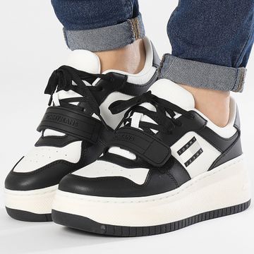 Tommy Jeans - Sneakers donna Retro Flatform Velcro 2573 Nero