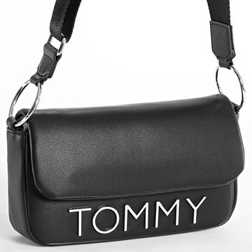 Tommy Jeans - Borsa da donna Bold Elongated Flap Cross 6258 Nero