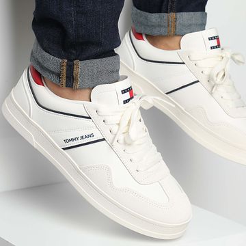 Tommy Jeans - Sneakers Retro Cupsole in pelle 1414 Rwb