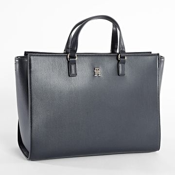 Tommy Hilfiger - Borsa donna Fresh Satchel Corp 6684 Blu Navy Oro