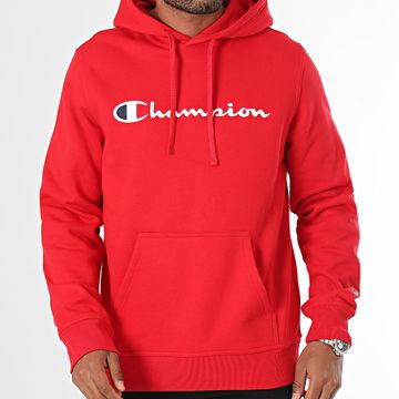 Champion - Felpa con cappuccio 220253 Rosso