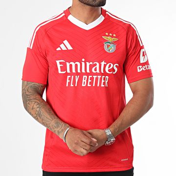 Adidas Sportswear - Maglietta SL Benfica a righe JJ5110 Rosso