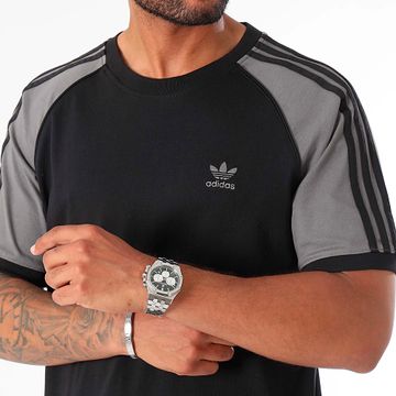 Adidas Originals - Maglietta a righe IW5818 Nero Grigio