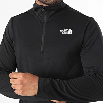 The North Face - Felpa Flashdry leggera con collo a zip A8949 Nero