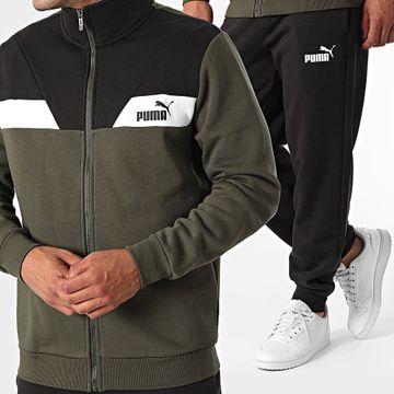 Puma - Tuta Power 681900 Nero Verde Khaki