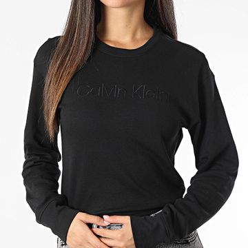 Calvin Klein - Maglietta a maniche lunghe da donna QS7273E Nero