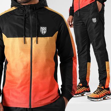 MA9 Mafia Nueve - Tuta da ginnastica Gradiente Neon Orange Diamond