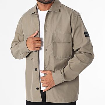 Calvin Klein - Camicia over in cotone e nylon 9920 Taupe