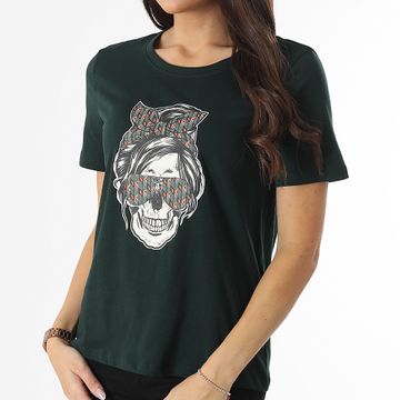 Only - Maglietta da donna Stella Life Verde scuro
