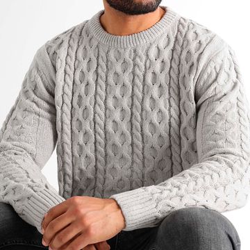 LBO - Maglione girocollo Twisted 1427 Grigio