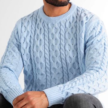LBO - Maglione a girocollo 1431 Azzurro