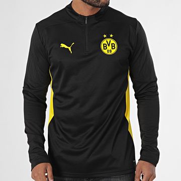 Puma - Tee Shirt Manica lunga Zip Collo Borussia Dortmund 09 Allenamento 777610 Nero Giallo