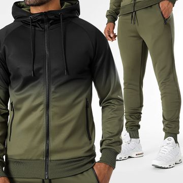 LBO - Tuta 0248 Nero Verde Khaki Gradiente