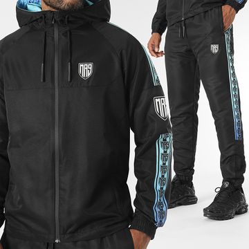 MA9 Mafia Nueve - Tuta da ginnastica Gradiente Tape Sky Blue Black Diamond